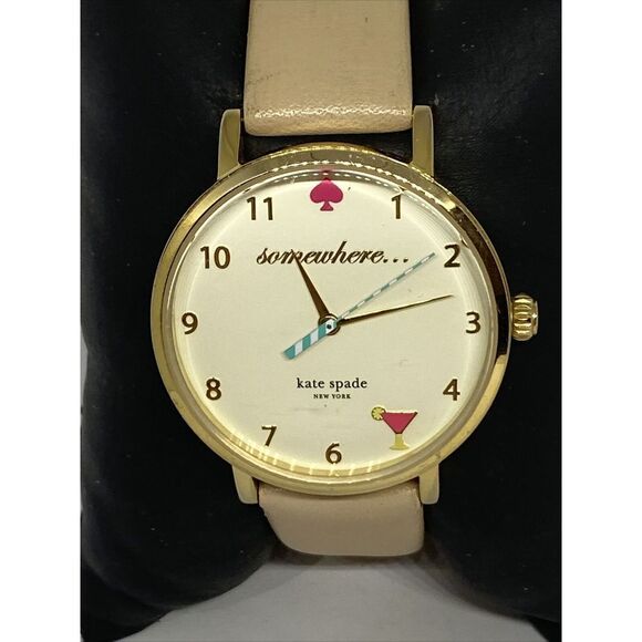 Kate Spade New York 0484 Women\'s Beige Leather Analog Quartz Genuine Watch MP655 main image 8